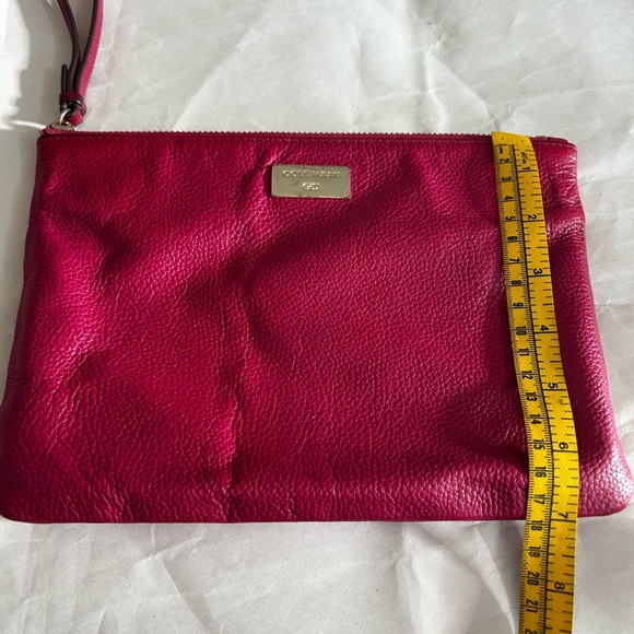 Cole Haan Hot Pink Pebble Leather Wristlet - Picture 11 of 14